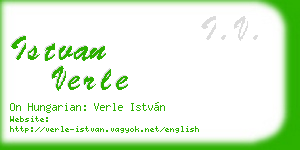 istvan verle business card